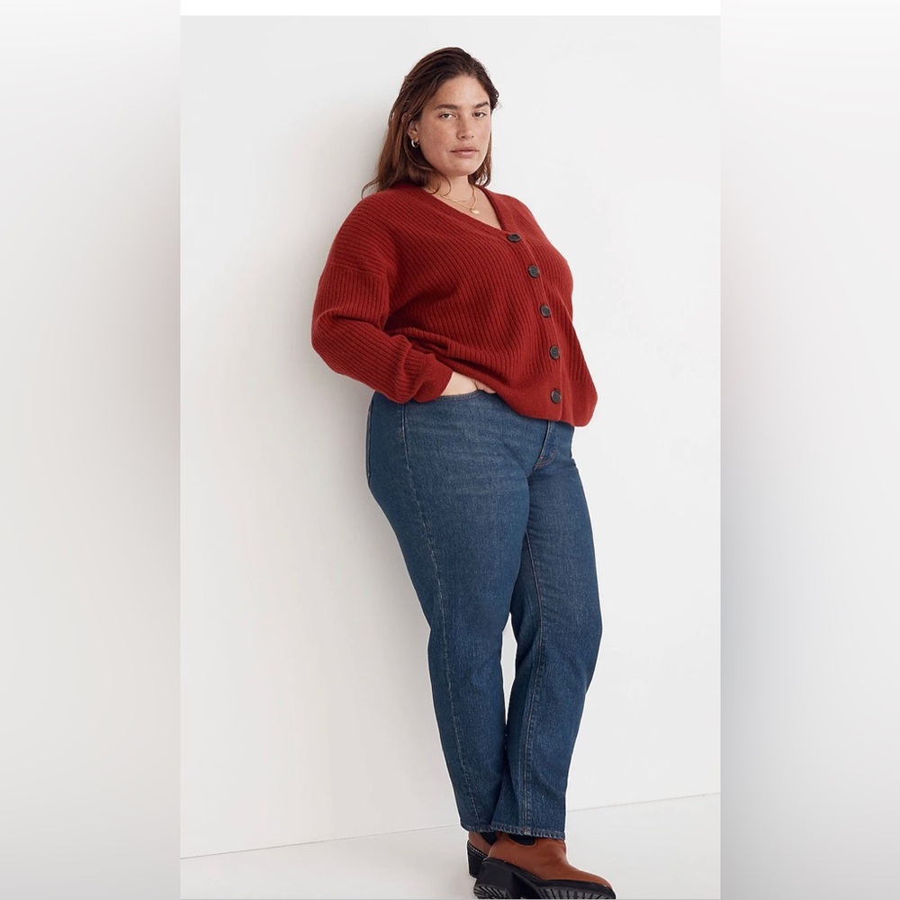 Madewell by J Crew Cameron Sweater Cardigan. Red. 2X. NWT